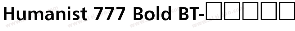 Humanist 777 Bold BT字体转换